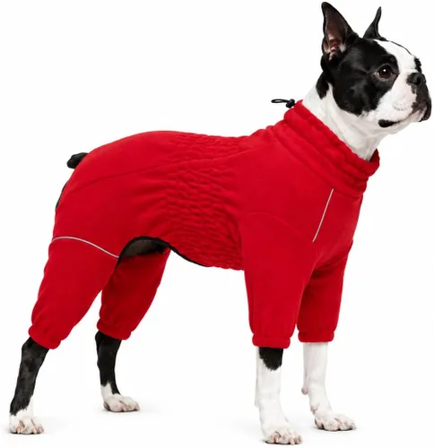 Vista 34 de Lovelonglong Abrigo cálido para perro, chaqueta resistente al viento para perros pequeños, medianos y grandes, abrigo de invierno de forro polar