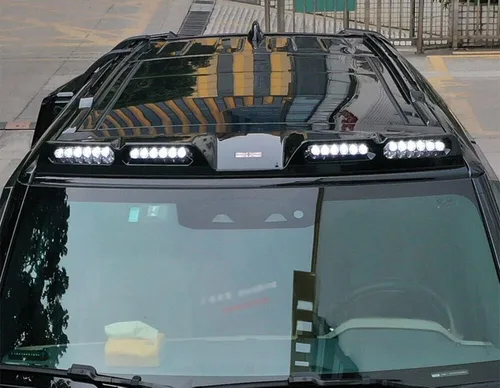 Vista 5 de Barra de luz LED DRL para techo de 4 lámparas para Land Rover Defender 110 4Doors L851 2020-2023