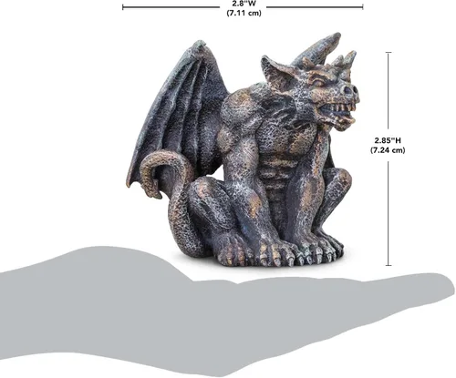 Vista 3 de Safari Ltd. Figura de gárgola – Figura de plástico realista pintada a mano de 3.5 pulgadas con temática de fantasía – Juguete educativo para niños