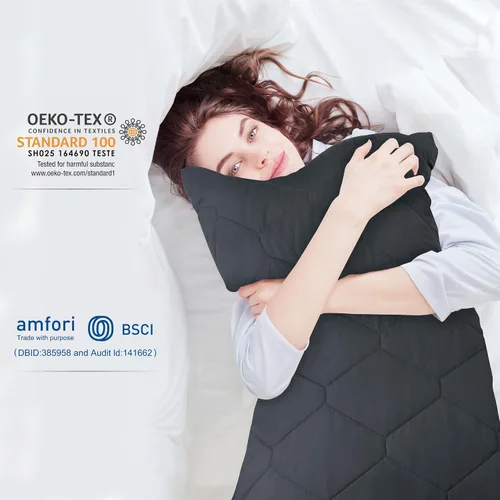 Vista 3 de Safe and Sound Paquete de 2 protectores de almohada, funda de almohada impermeable con cremallera de tamaño estándar, transpirable, suave