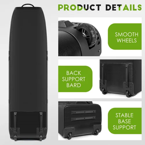 Vista 4 de findway Bolsa de viaje de golf para aerolíneas 900D resistente Oxford Golf Funda de viaje con ruedas, funda de viaje de golf con forro protector
