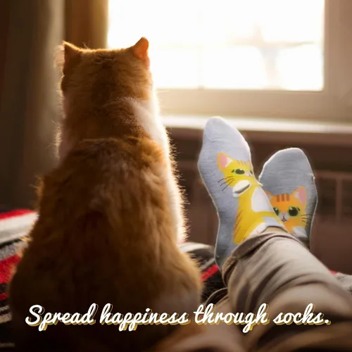 Vista 4 de Cat Socks for Cat Lovers, Women Athletic Ankle Fun Cotton Socks Women with Cute Kitty Patterns, Gift Box for Birthday