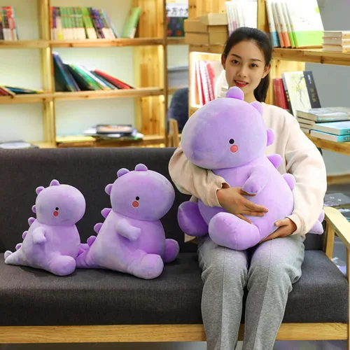 Vista 3 de VHYHCY Lindos Juguetes de Peluche de Dinosaurio, Juguetes Muñecos de Animales de Peluche de Dinosaurio Gordo, Peluche Suave de Animal de Peluche