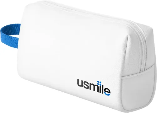 Vista 4 de Paquete 3 en 1: irrigador dental portátil usmile C10 azul, boquillas tipo S y estuche de viaje, juego completo de cuidado bucal para el hogar