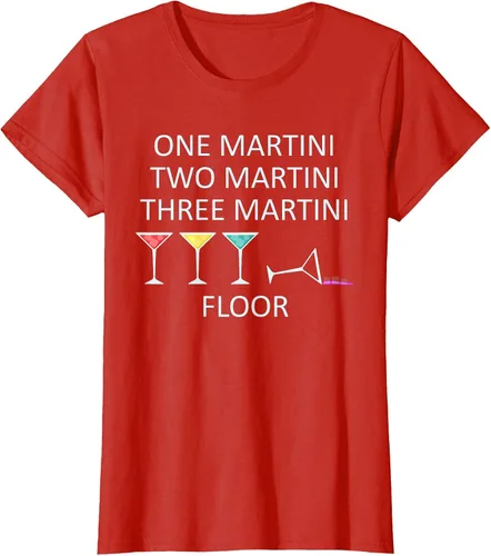 Vista 38 de Funny Bartender One Two Three Martini Floor Cocktail T-Shirt Asphalt Grey