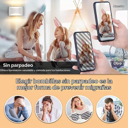 Vista 7 de Tipace Modernos apliques LED de pared para interiores, 2 paquetes de luces de pared interiores cableadas de aluminio hacia arriba y hacia abajo, luz