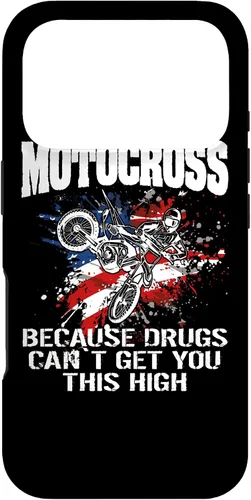 Vista 30 de Motocross Dirtbike MX Motorcycle Us Flag Case para iPhone 17
