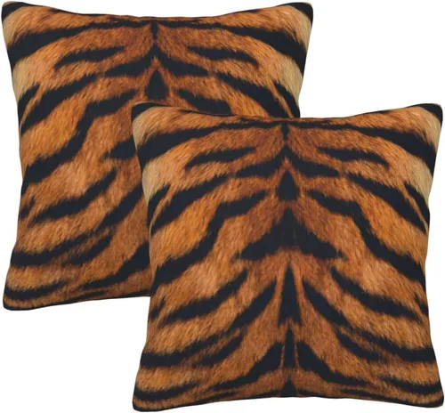 Vista 16 de Fiokroo Juego de 2 fundas de almohada de leopardo negro, fundas de almohada cuadradas para sofá, dormitorio, sala de estar, automóvil, 16 x 16