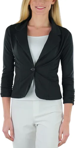Vista 89 de ToBeInStyle Blazers de manga larga con cremallera y botones para mujer