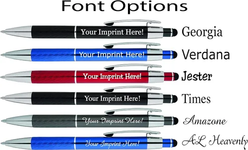 Vista 6 de Bolígrafos personalizados con lápiz capacitivo – The Prestige Metal Pen – Bolígrafos personalizados con nombre impreso con tinta negra