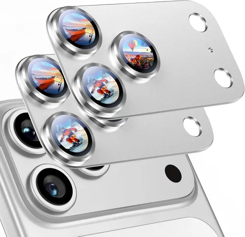 Vista 71 de Uyiton Compatible con iPhone 17 Protector de Lente de Cámara - [No es Fácil de Romper][Fuerte Adsorción][Compatible con Fundas] Protector de Cámara