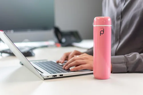 Vista 3 de Drinkpod Grunwerg HCF-200P - Frasco de cápsula aislada al vacío, acero inoxidable, rosa, 6.8 fl oz
