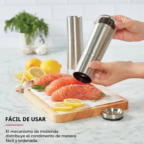 Vista 4 de KitchenAid Molinillo de pimienta lleno de acero inoxidable, 8 pulgadas