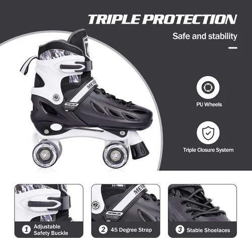Vista 6 de METROLLER Patines en línea para niñas y niños, mujeres, hombres