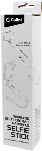 Vista 7 de Cellet Selfie Stick extensible ajustable, para todos los teléfonos inteligentes, iPhone, Samsung Galaxy, Google Pixel, Go Pro y cámaras, color negro