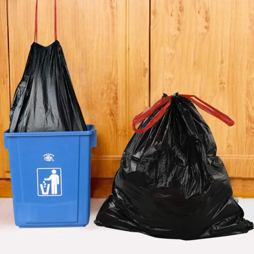 Vista 5 de Teyyvn Bolsa de basura con cordón de cocina de 8 galones, 220 bolsas de basura, color negro