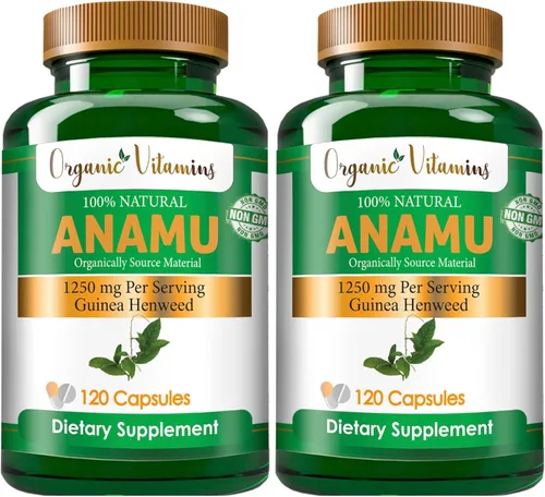 Vista 5 de Vitaminas Orgánicas Anamu 1250mg 100% Cultivado Orgánicamente 120 Cápsulas Petiveria Allicea