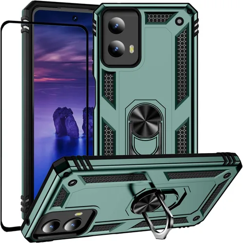 Vista 41 de Funda para Xiaomi POCO X3 NFC /X3 Pro con protector de pantalla, armadura de protección militar híbrida resistente a prueba de golpes, funda Negro