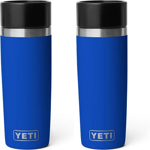 Vista 53 de YETI Rambler - Botella de viaje de 8 onzas, acero inoxidable, aislada al vacío con tapa a prueba de fugas, color negro