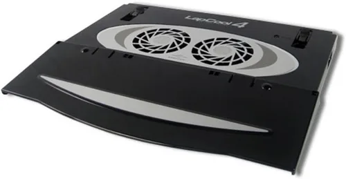 Vista 3 de Vantec LapCool 4 LPC-430 - Enfriador plegable para portátil con concentrador de 4 puertos y lector de tarjetas (negro)