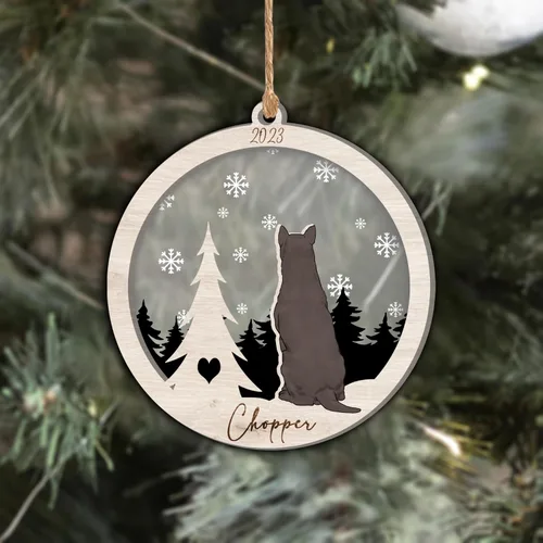 Vista 51 de Nazenti Adorno de Navidad conmemorativo personalizado, regalo personalizado de recuerdo de perro, condolencias por pérdida de mascotas, sabueso