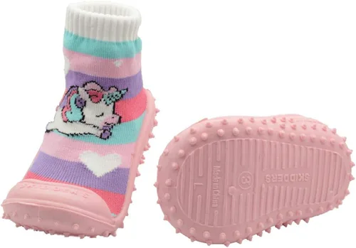 Vista 5 de Pantuflas antideslizantes para bebés niños y niñas Calcetines antideslizantes para bebés Zapatillas de casa para niños pequeños de primera calidad