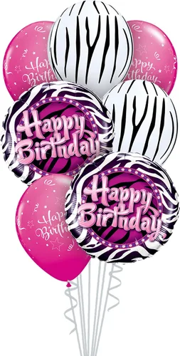 Vista 11 de Qualatex Caja de 7 piezas de ramo de globos, círculos de primer cumpleaños Stars-Boy