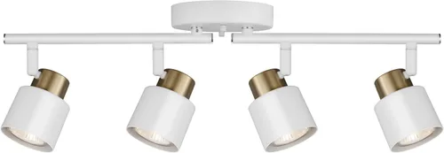 Vista 10 de Kit de iluminación de riel de 4 luces, acabado de latón negro mate ajustable con foco de techo moden empotrado para cocina, sala de estar, mejoras