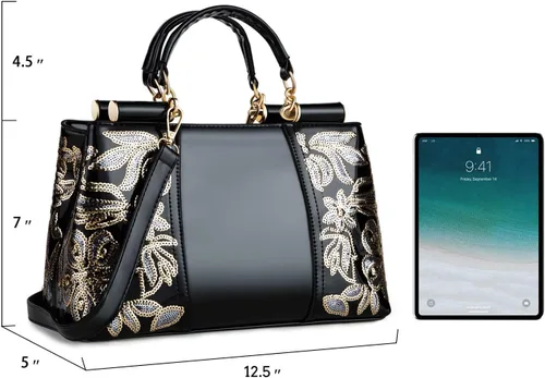 Vista 3 de Nevenka - Bolsas de moda de charol para mujer