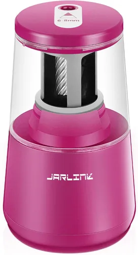 Vista 14 de Jarlink - Sacapuntas eléctrico con hoja de alta resistencia para afilar rápidamente y parada automática para lápices número 2 y de colores (6-8 mm)