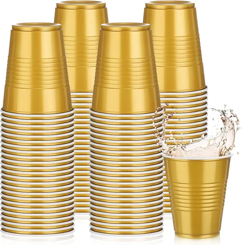 Vista 20 de Pickmesh Paquete de 50 Vasos de Plástico de 12 oz Vasos Desechables de Navidad a Granel para el Día de Año Nuevo, Bodas, Cumpleaños, Baby Shower