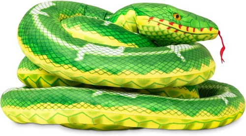 Vista 4 de Melissa & Doug – Gigante Boa Constrictor– Animal de peluche realista serpiente (más de 14 pies de largo)