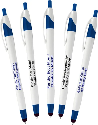 Vista 7 de Paquete de 200 bolígrafos personalizados de tinta de escritura con punta de lápiz capacitivo, los mejores bolígrafos personalizados impresos con tu