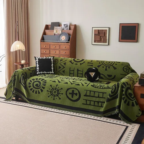 Vista 23 de DREAMINGO Funda de Sofá de Chenilla Beige Bohemia Geométrica Jacquard para Sofá de 3 Cojines Antideslizante Seccional Forma de L para Perros