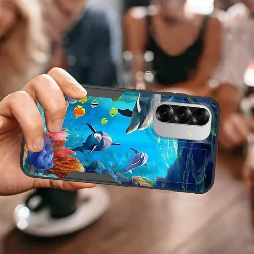 Vista 631 de Funda para Galaxy A14 5G, resistente de doble capa híbrida de policarbonato duro, goma suave, a prueba de golpes, funda protectora resistente