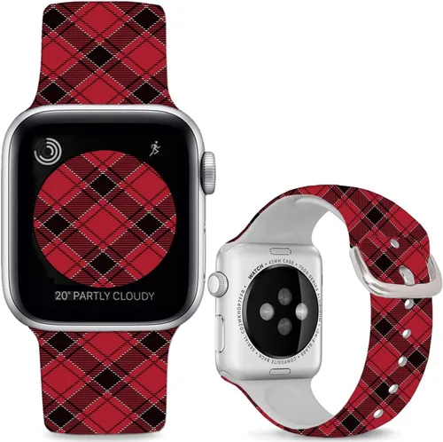 Vista 16 de Correas de reloj de silicona suave compatibles con Apple Watch de 1.496 in 1.575 in 1.614 in 1.654 in 1.732 in 1.772 in 1.811 in 1.929 in Ultra 2
