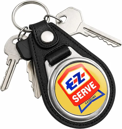 Vista 93 de Brotherhood Round Key Chain for Vintage Motor Oil, Petroleum, and