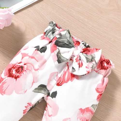 Vista 7 de fioukiay Ropa de bebé para niñas, conjuntos de mameluco acanalado para niños pequeños, conjuntos de ropa de otoño e invierno