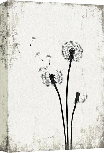 Vista 69 de wall26 Impresión en Lienzo Arte de Pared Flor de Cerezo Monocromática Estilo Vintage Floral Rústico Dramático Duotono Oscuro para Sala de Estar