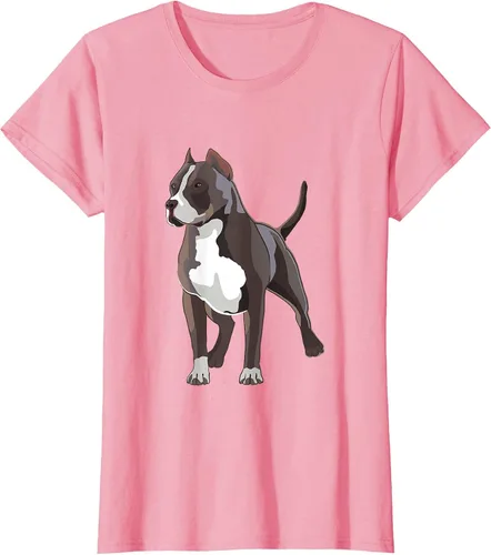 Vista 52 de American Bully Dog Holder Illustration for Dog Lovers T-Shirt Negro