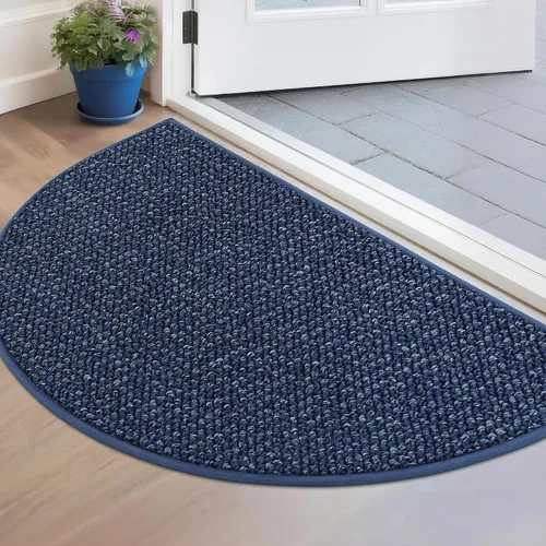 Vista 38 de BEQHAUSE Tapete Atrapa Suciedad para Puerta 17" x 30" Semicírculo Antideslizante Lavable Tapetes de Entrada Alfombras Absorbentes de Bienvenida