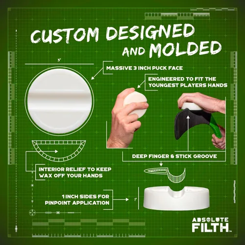 Vista 6 de Absolute Filth - Cera de hockey - Cera de palo de hockey prémium para un máximo agarre y protección