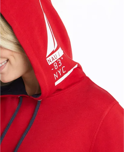 Vista 5 de Nautica Sudadera con capucha clásica supersuave 100% algodón para mujer