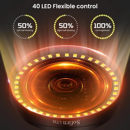 Vista 7 de Sofirn LT1S - Linterna LED para campamento, linterna recargable con luz regulable de 2700K a 6500K, luz roja, 500 horas de duración de la batería