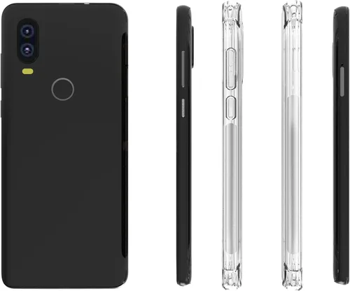 Vista 2 de USTIYA Funda para Motorola One Vision Clear TPU Cuatro Esquinas Cubierta Protectora Transparente Suave Funda