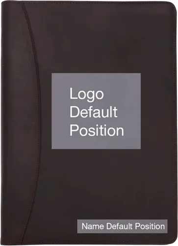Vista 8 de Cartera de cuero genuino con cremallera para hombre, cartera de negocios para portátil de 13 pulgadas, con bloc de notas tamaño carta, color marrón
