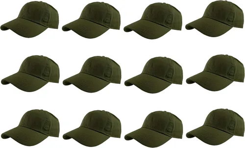Vista 41 de Gelante Gorras de béisbol 100% algodón liso en blanco tamaño ajustable al por mayor a granel de 12