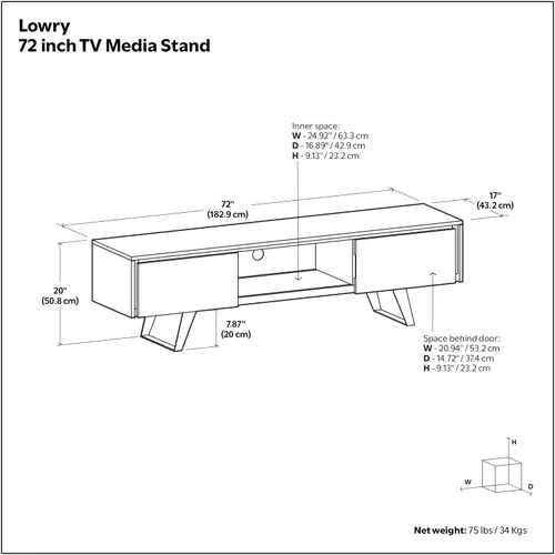 Vista 13 de SIMPLIHOME Lowry - Soporte para TV, consola de madera maciza de mango de 72 pulgadas de ancho en chapa de roble, moderno centro de entretenimiento