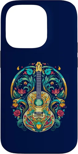 Vista 17 de Funda para iPhone 16 para guitarra abstracta, decoración artística, amante de la música