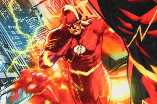 Vista 3 de Northwest DC Comics The Flash Running Lightning - Manta de felpa de superhéroe de 46 x 60 pies